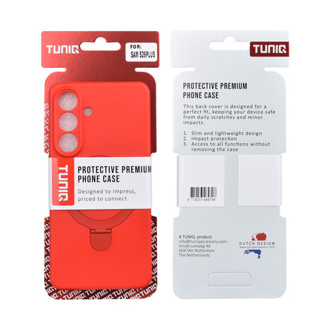 TUNIQ TUNIQ Galaxy S26 Plus Back cover coque - Magsafe With Ring Stand - Hanger - Classic Red