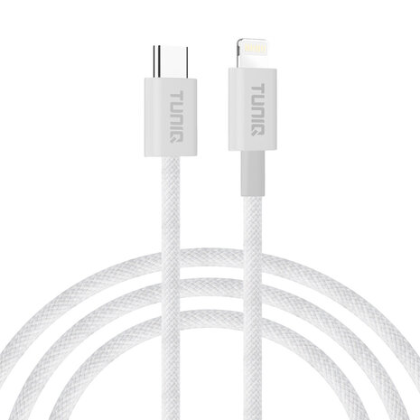TUNIQ TUNIQ USB-C naar Lightning Kabel 200cm - Snelle oplaadkabel - Wit TUNIQ TUNIQ USB-C naar Lightning Kabel 200cm - Snelle oplaadkabel - Wit
