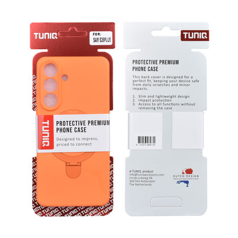 TUNIQ TUNIQ Galaxy S26 Plus Back cover case - Magsafe With Ring Stand - Hanger - Tangerine Orange TUNIQ TUNIQ Galaxy S26 Plus Back cover case - Magsafe With Ring Stand - Hanger - Tangerine Orange