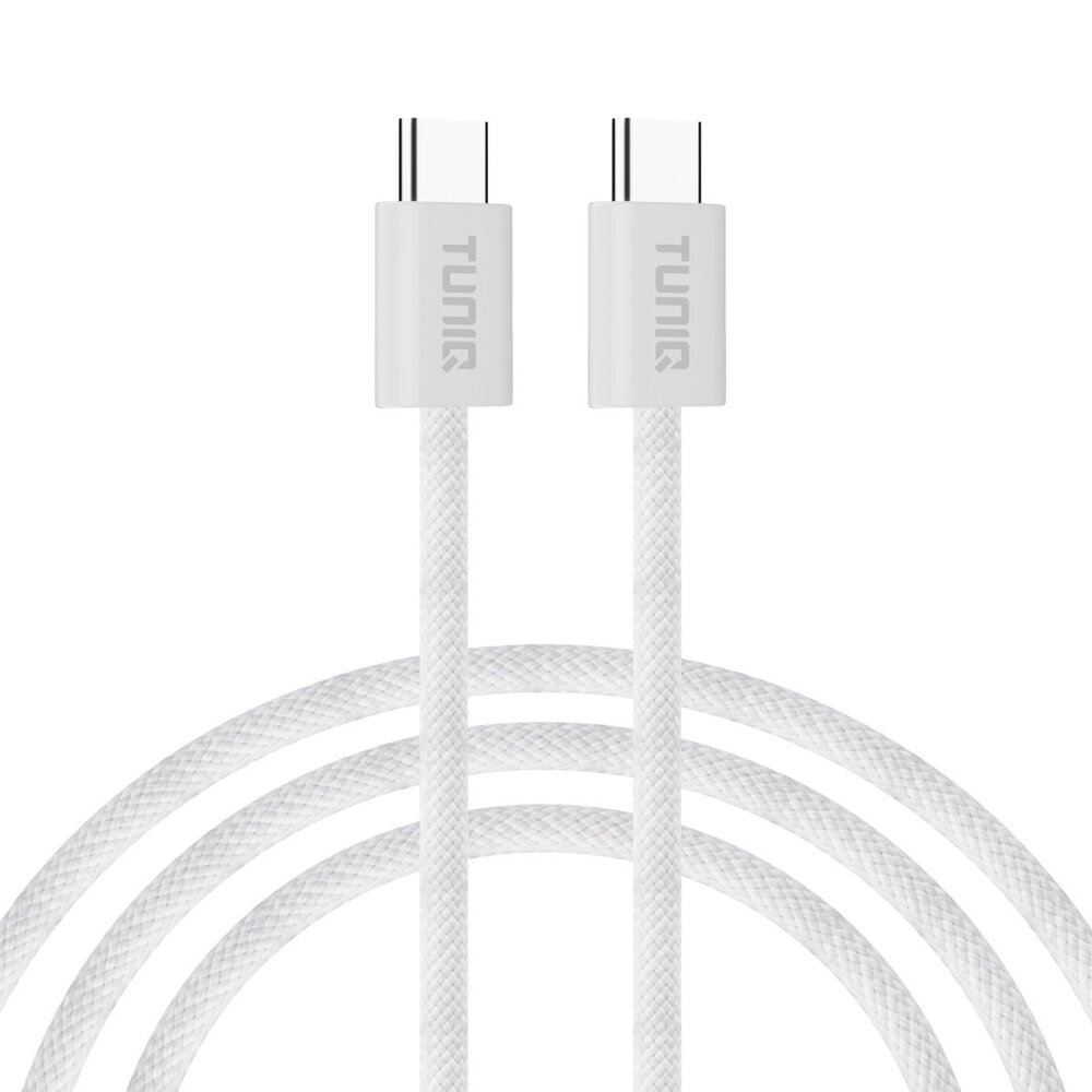 TUNIQ TUNIQ Câble de charge rapide - USB-C vers USB-C Câble 200cm - Blanc TUNIQ TUNIQ Câble de charge rapide - USB-C vers USB-C Câble 200cm - Blanc