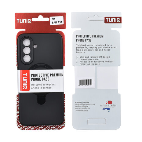TUNIQ TUNIQ Galaxy A37 Backcover hoesje - Magsafe With Ring Stand - Hanger - Zwart
