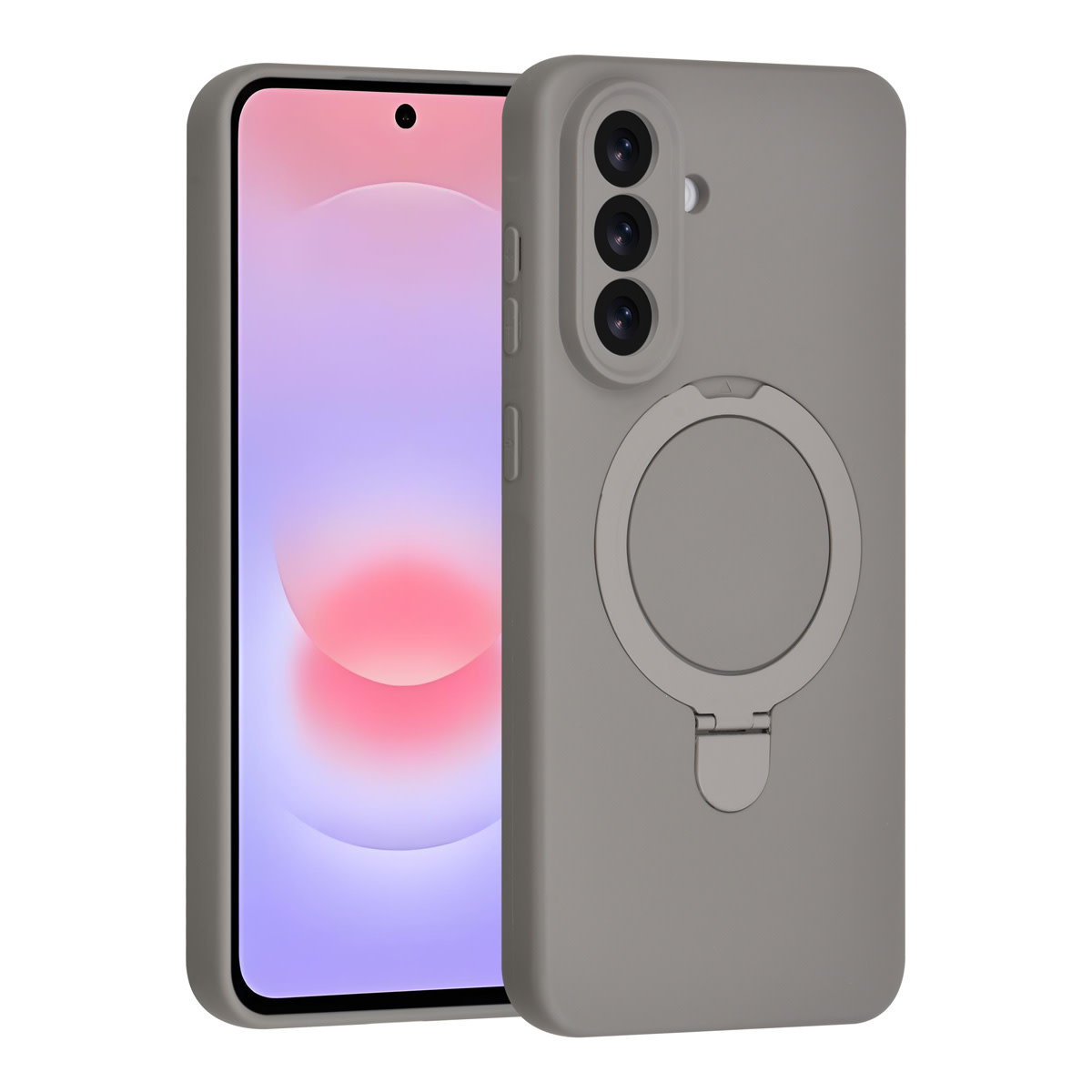 TUNIQ TUNIQ Galaxy A37 Backcover hoesje - Magsafe With Ring Stand - Hanger - Titanium Grey