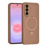 TUNIQ TUNIQ Galaxy A37 Back-Cover hul - Magsafe With Ring Stand - Hanger - Desert Brown