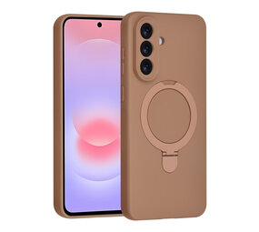 TUNIQ TUNIQ Galaxy A37 Backcover hoesje - Magsafe With Ring Stand - Hanger - Desert Brown TUNIQ TUNIQ Galaxy A37 Backcover hoesje - Magsafe With Ring Stand - Hanger - Desert Brown