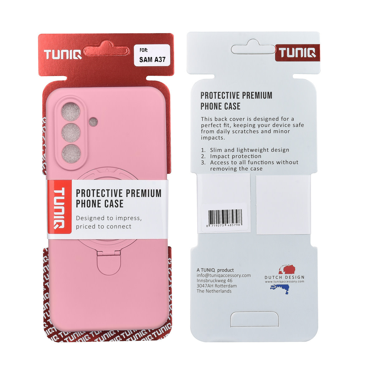 TUNIQ TUNIQ Galaxy A37 Backcover hoesje - Magsafe With Ring Stand - Hanger - Sakura Pink, foto 3 van 3