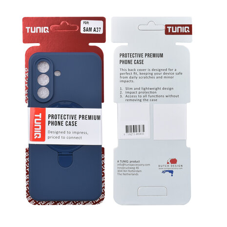 TUNIQ TUNIQ Galaxy A37 Back cover case - Magsafe With Ring Stand - Hanger - Navy Blue TUNIQ TUNIQ Galaxy A37 Back cover case - Magsafe With Ring Stand - Hanger - Navy Blue