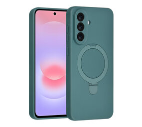TUNIQ TUNIQ Galaxy A37 Backcover hoesje - Magsafe With Ring Stand - Hanger - DonkerGroen TUNIQ TUNIQ Galaxy A37 Backcover hoesje - Magsafe With Ring Stand - Hanger - DonkerGroen