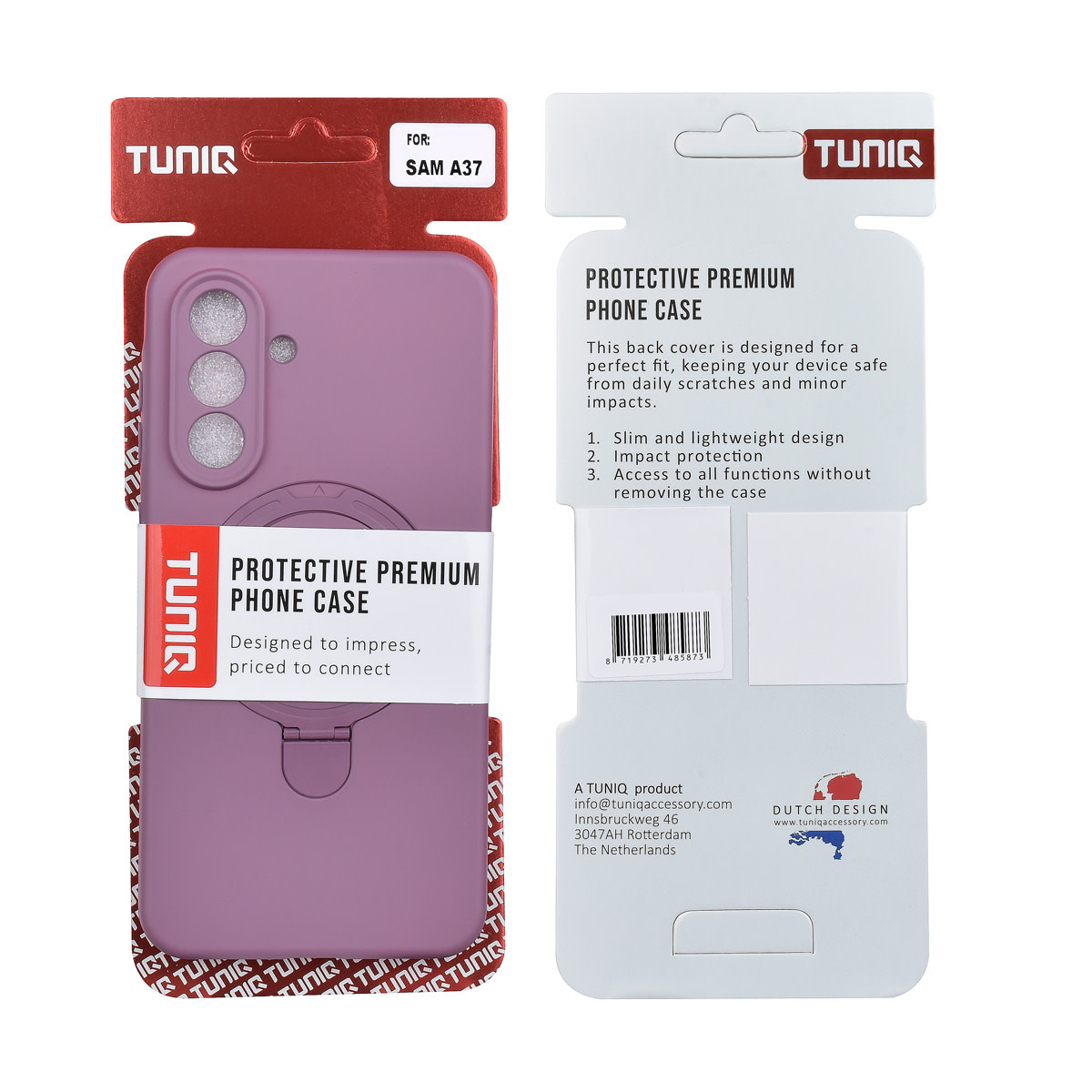 TUNIQ TUNIQ Galaxy A37 Backcover hoesje - Magsafe With Ring Stand - Hanger - Sunset Purple, foto 3 van 3