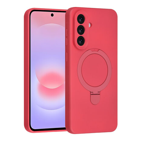 TUNIQ TUNIQ Galaxy A37 Back-Cover hul - Magsafe With Ring Stand - Hanger - Cherry Red TUNIQ TUNIQ Galaxy A37 Back-Cover hul - Magsafe With Ring Stand - Hanger - Cherry Red