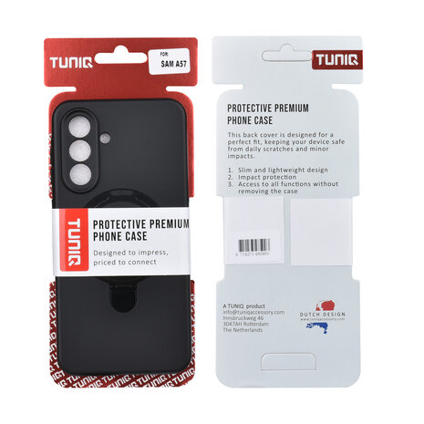 TUNIQ TUNIQ Galaxy A57 Backcover hoesje - Magsafe With Ring Stand - Hanger - Zwart