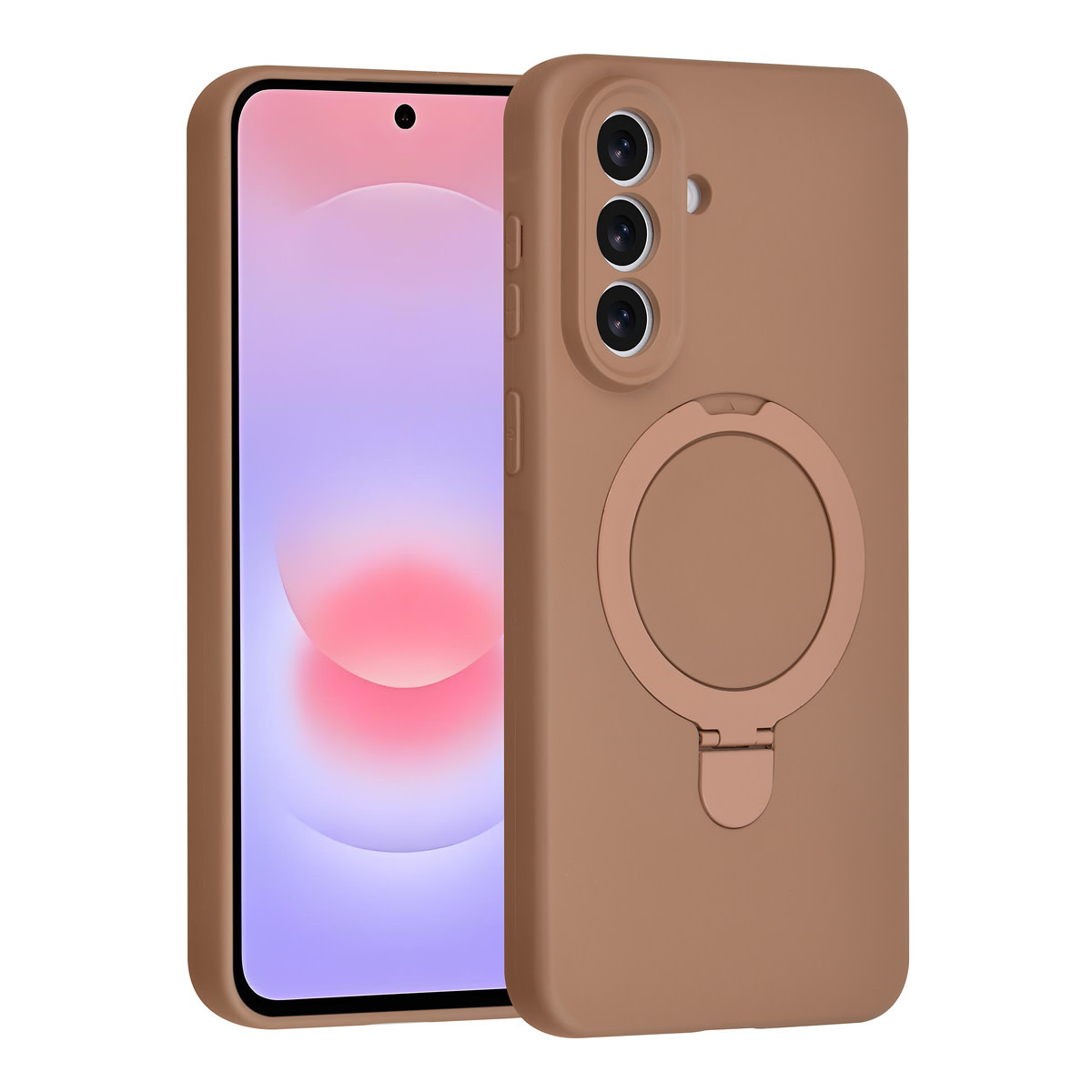 TUNIQ TUNIQ Galaxy A57 Backcover hoesje - Magsafe With Ring Stand - Hanger - Desert Brown