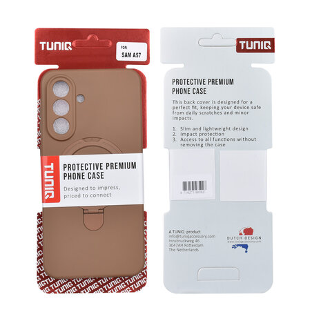 TUNIQ TUNIQ Galaxy A57 Backcover hoesje - Magsafe With Ring Stand - Hanger - Desert Brown