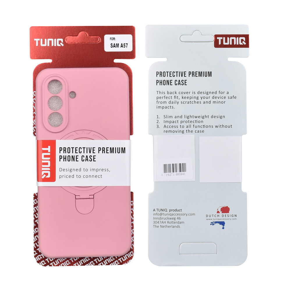 TUNIQ TUNIQ Galaxy A57 Back cover case - Magsafe With Ring Stand - Hanger - Sakura Pink