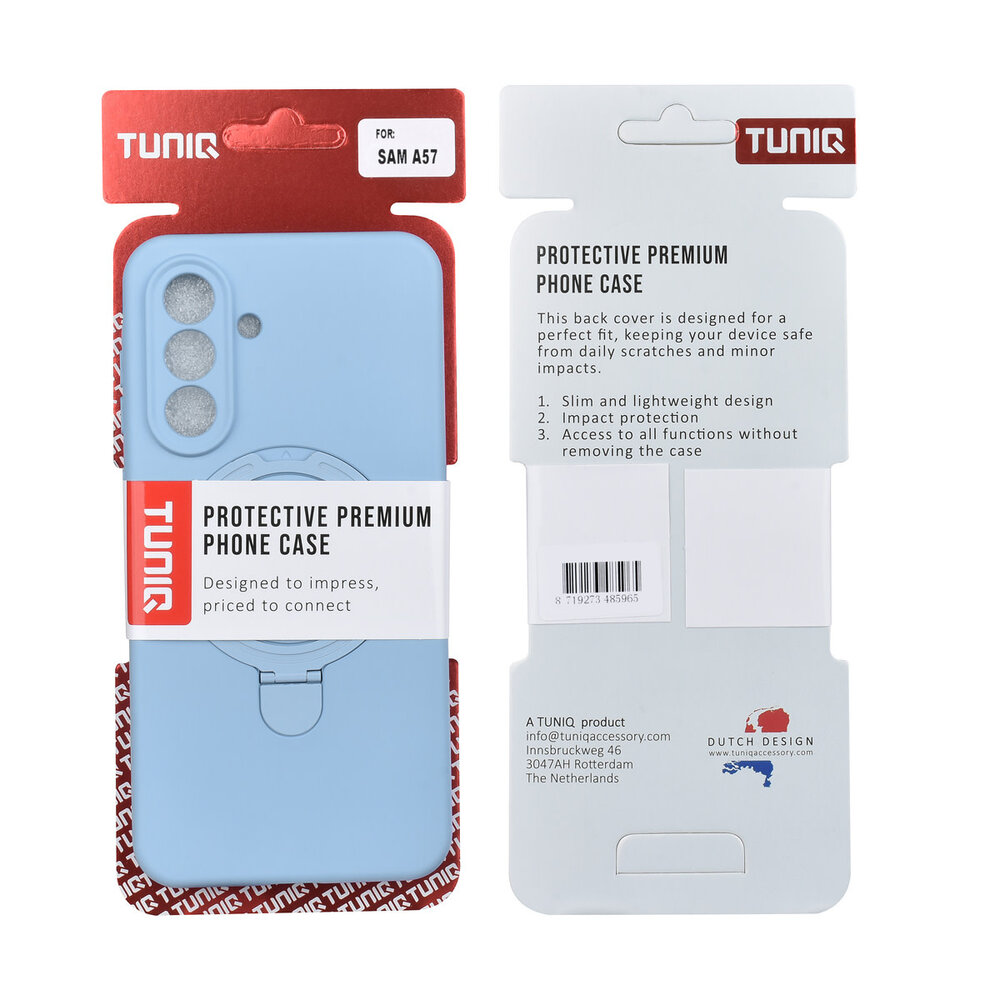 TUNIQ TUNIQ Galaxy A57 Back-Cover hul - Magsafe With Ring Stand - Hanger - Baby Blue