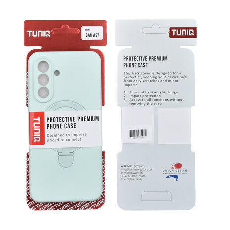 TUNIQ TUNIQ Galaxy A57 Back cover coque - Magsafe With Ring Stand - Hanger - Mint Green TUNIQ TUNIQ Galaxy A57 Back cover coque - Magsafe With Ring Stand - Hanger - Mint Green