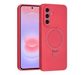 TUNIQ TUNIQ Galaxy A57 Backcover hoesje - Magsafe With Ring Stand - Hanger - Cherry Red TUNIQ TUNIQ Galaxy A57 Backcover hoesje - Magsafe With Ring Stand - Hanger - Cherry Red