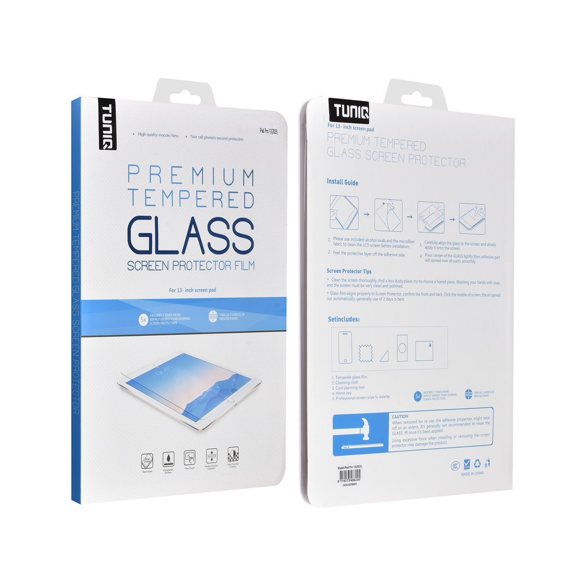 TUNIQ TUNIQ iPad Pro 13 (2025) Tablet Screenprotector- Tempered Glass - Transparant, foto 2 van 2