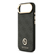 Guess Guess iPhone 17 Air Back cover coque - MagSafe - 4G Strass Logo - Gold Edge - Noir