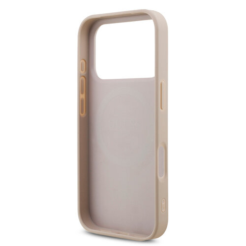 Guess Guess iPhone 17 Pro/iPhone 18 Pro Handyhülle MagSafe 4G dreieckiges Logo Perlenband - Rosa