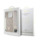 Guess Guess iPhone 17 Pro Backcover hoesje - MagSafe - 4G Triangle Logo - Pearl Strap - Roze