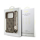 Guess Guess iPhone 17 Pro Back-Cover hul - MagSafe - 4G Triangle Logo - Pearl Strap - Braun