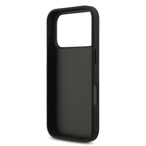 Guess Guess iPhone 17 Pro/iPhone 18 Pro Handyhülle 4G Perlenband Großes Metalllogo - Schwarz