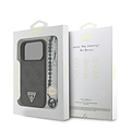 Guess Guess iPhone 17 Pro/iPhone 18 Pro Handyhülle MagSafe 4G dreieckiges Logo Perlenband - Schwarz