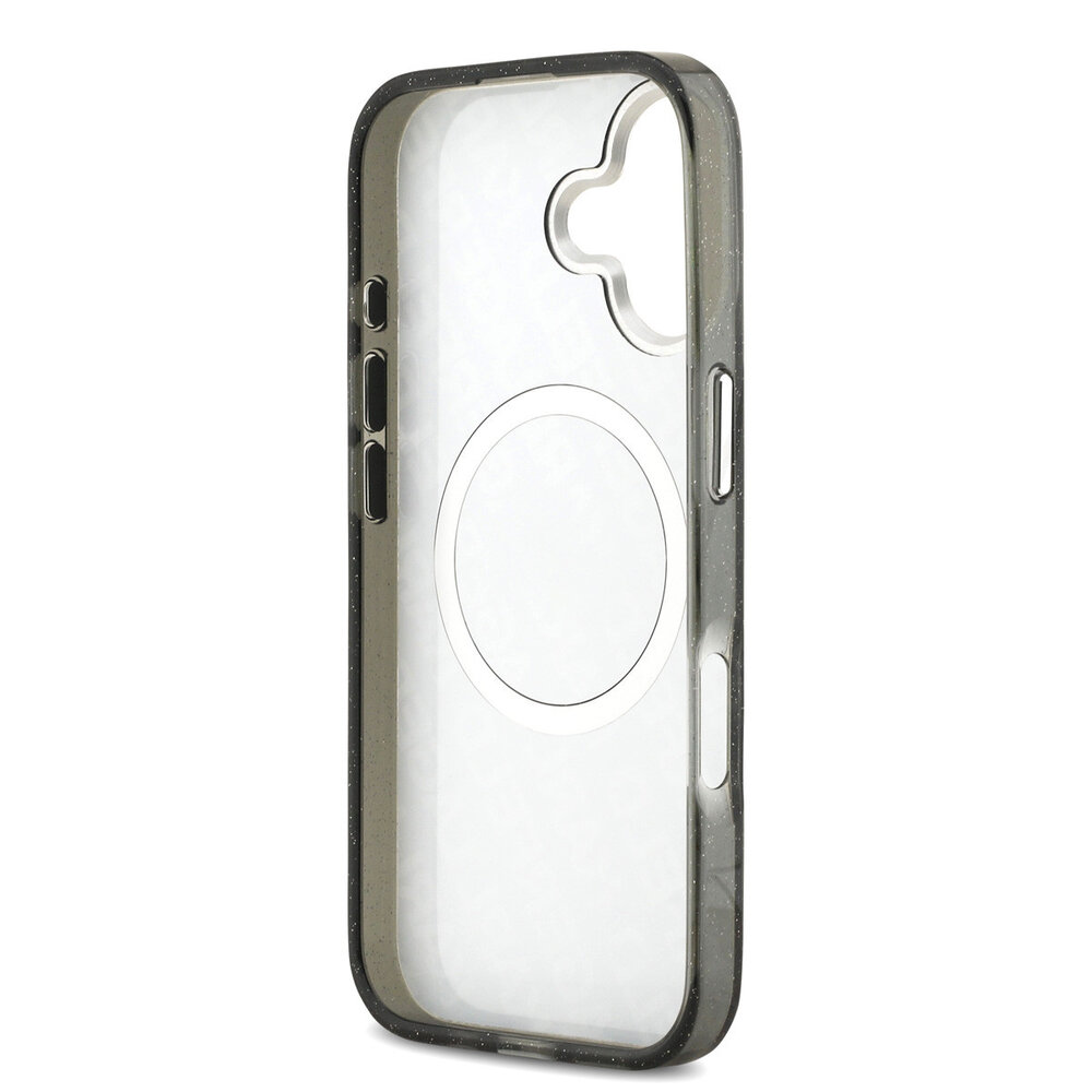 Karl Lagerfeld Karl Lagerfeld iPhone 17 Back cover case - MagSafe - IML Glitter K&C Heads Logo - Black