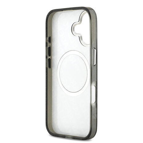 Karl Lagerfeld Karl Lagerfeld iPhone 17 Backcover hoesje - MagSafe - IML Glitter K&C Heads Logo - Zwart