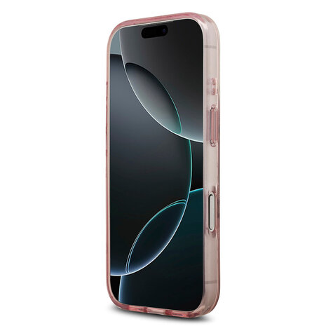 Guess Guess iPhone 17 Pro Back cover case - MagSafe - Peony on 4G Background - Pink