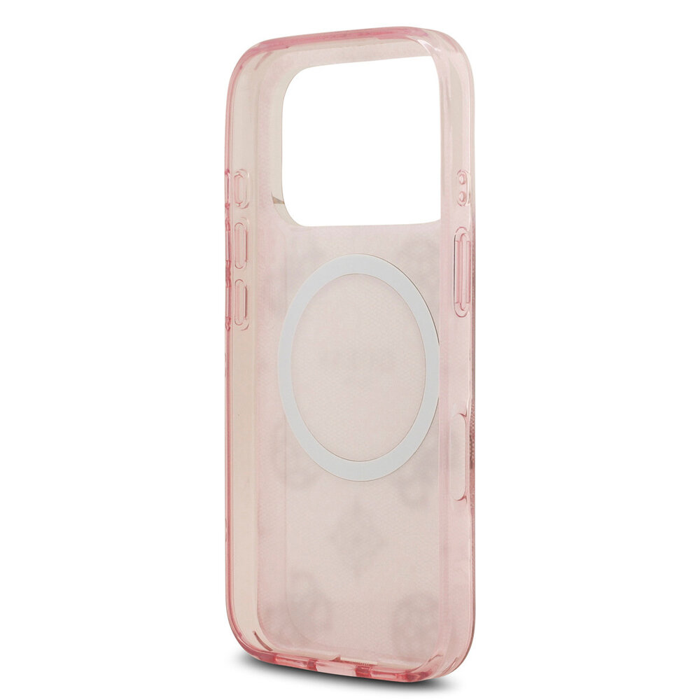 Guess Guess iPhone 17 Pro Back cover case - MagSafe - Peony on 4G Background - Pink