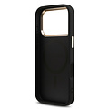 Guess Guess iPhone 17 Pro/iPhone 18 Pro Coque arrière MagSafe 4G logo triangulaire Bord doré - Noir