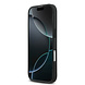 Mercedes-Benz Mercedes-Benz iPhone 17 Backcover hoesje - Genuine Leather - Magsafe - Laurel Leaves and Stripes - Zwart