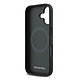 Mercedes-Benz Mercedes-Benz iPhone 17 Back-Cover hul - Genuine Leather - Magsafe - Laurel Leaves and Stripes - Schwarz