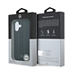 Mercedes-Benz Mercedes-Benz iPhone 17 Back-Cover hul - Genuine Leather - Magsafe - Laurel Leaves and Stripes - Schwarz