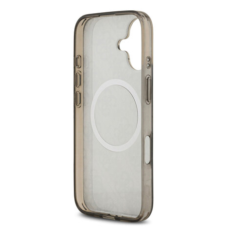 Guess Guess iPhone 17 Back cover coque - MagSafe - Peony on 4G Background - Noir