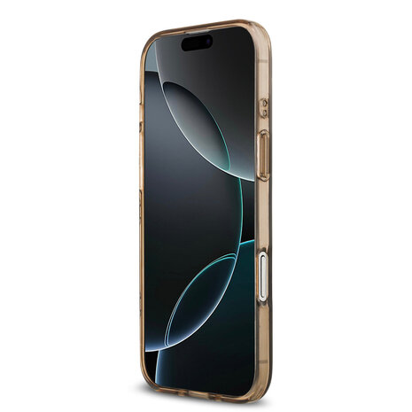 Guess Guess iPhone 17 Air Backcover hoesje - MagSafe - Peony on 4G Background - Bruin