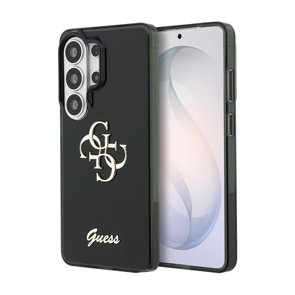 Guess Guess Galaxy S26 Ultra Backcover hoesje - MagSafe - 4G Script Metal Logo - Black Edge - Zwart Guess Guess Galaxy S26 Ultra Backcover hoesje - MagSafe - 4G Script Metal Logo - Black Edge - Zwart