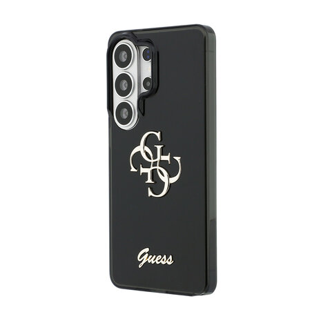 Guess Guess Galaxy S26 Ultra Backcover hoesje - MagSafe - 4G Script Metal Logo - Black Edge - Zwart Guess Guess Galaxy S26 Ultra Backcover hoesje - MagSafe - 4G Script Metal Logo - Black Edge - Zwart