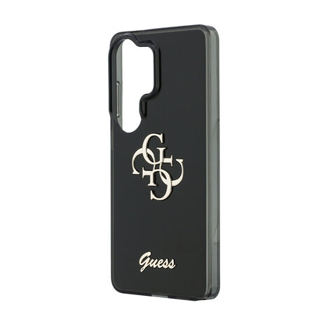 Guess Guess Galaxy S26 Ultra Backcover hoesje - MagSafe - 4G Script Metal Logo - Black Edge - Zwart Guess Guess Galaxy S26 Ultra Backcover hoesje - MagSafe - 4G Script Metal Logo - Black Edge - Zwart