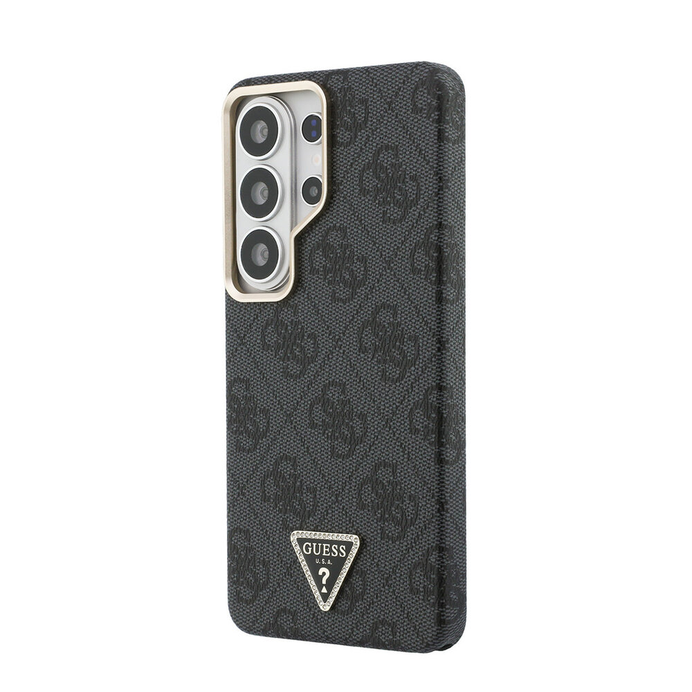 Guess Guess Galaxy S26 Ultra Back cover case - MagSafe - 4G Script Metal Logo - Gold Edge - Black Guess Guess Galaxy S26 Ultra Back cover case - MagSafe - 4G Script Metal Logo - Gold Edge - Black