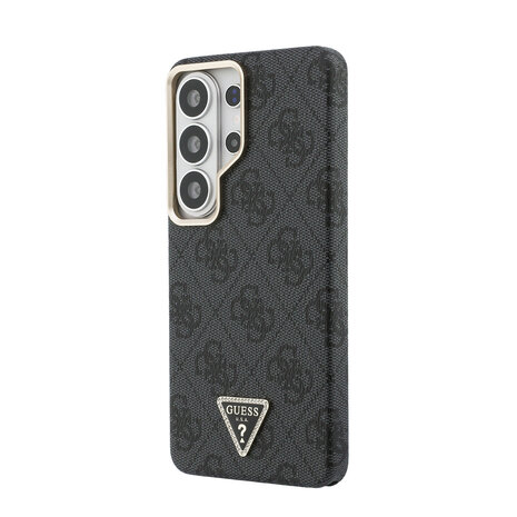 Guess Guess Galaxy S26 Ultra Backcover hoesje - MagSafe - 4G Script Metal Logo - Gold Edge - Zwart Guess Guess Galaxy S26 Ultra Backcover hoesje - MagSafe - 4G Script Metal Logo - Gold Edge - Zwart