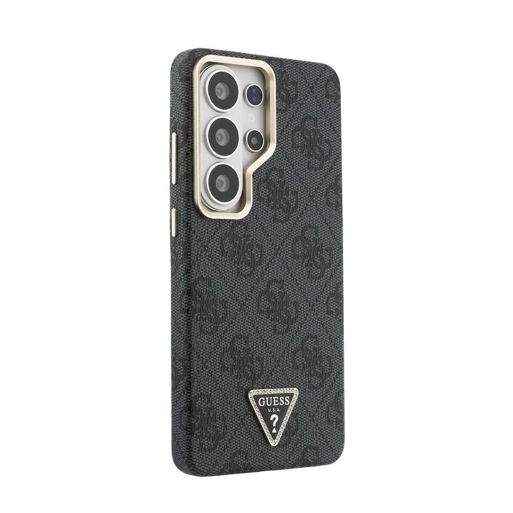 Guess Guess Galaxy S26 Ultra Back cover case - MagSafe - 4G Script Metal Logo - Gold Edge - Black Guess Guess Galaxy S26 Ultra Back cover case - MagSafe - 4G Script Metal Logo - Gold Edge - Black