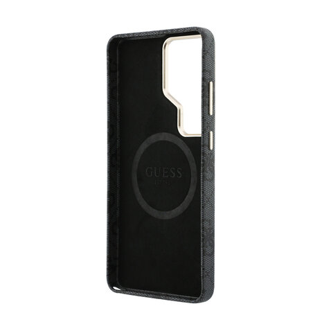 Guess Guess Galaxy S26 Ultra Backcover hoesje - MagSafe - 4G Script Metal Logo - Gold Edge - Zwart Guess Guess Galaxy S26 Ultra Backcover hoesje - MagSafe - 4G Script Metal Logo - Gold Edge - Zwart