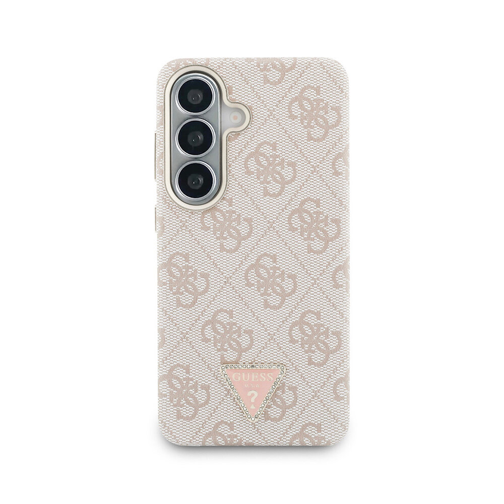 Guess Guess Galaxy S26 Back-Cover hul - MagSafe - 4G Script Metal Logo - Gold Edge - Rosa Guess Guess Galaxy S26 Back-Cover hul - MagSafe - 4G Script Metal Logo - Gold Edge - Rosa