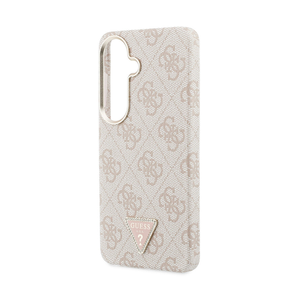 Guess Guess Galaxy S26 Back cover case - MagSafe - 4G Script Metal Logo - Gold Edge - Pink Guess Guess Galaxy S26 Back cover case - MagSafe - 4G Script Metal Logo - Gold Edge - Pink
