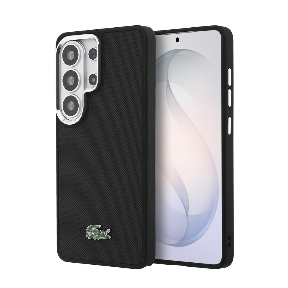 Lacoste Lacoste Galaxy S26 Ultra Back-Cover hul - MagSafe - Metal Edges - Iconic Petit Pique Logo - Schwarz Lacoste Lacoste Galaxy S26 Ultra Back-Cover hul - MagSafe - Metal Edges - Iconic Petit Pique Logo - Schwarz