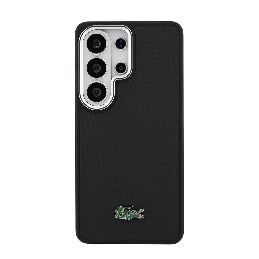 Lacoste Lacoste Galaxy S26 Ultra Back-Cover hul - MagSafe - Metal Edges - Iconic Petit Pique Logo - Schwarz Lacoste Lacoste Galaxy S26 Ultra Back-Cover hul - MagSafe - Metal Edges - Iconic Petit Pique Logo - Schwarz
