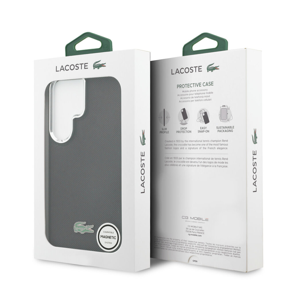 Lacoste Lacoste Galaxy S26 Ultra Back cover coque - MagSafe - Metal Edges - Iconic Petit Pique Logo - Noir Lacoste Lacoste Galaxy S26 Ultra Back cover coque - MagSafe - Metal Edges - Iconic Petit Pique Logo - Noir