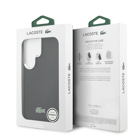 Lacoste Lacoste Galaxy S26 Ultra Back cover coque - MagSafe - Metal Edges - Iconic Petit Pique Logo - Noir Lacoste Lacoste Galaxy S26 Ultra Back cover coque - MagSafe - Metal Edges - Iconic Petit Pique Logo - Noir